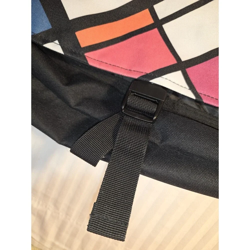 Vintage Y2K Skechers Geometric Messenger Bag Pop Art Colorblock Satchel